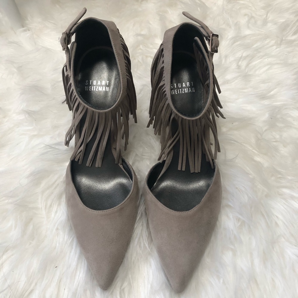 STUART WEITZMAN Fringe suede shoes NWOT